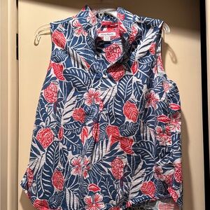 Tommy Bahama Sleeveless Tropical Top - Blue & Red